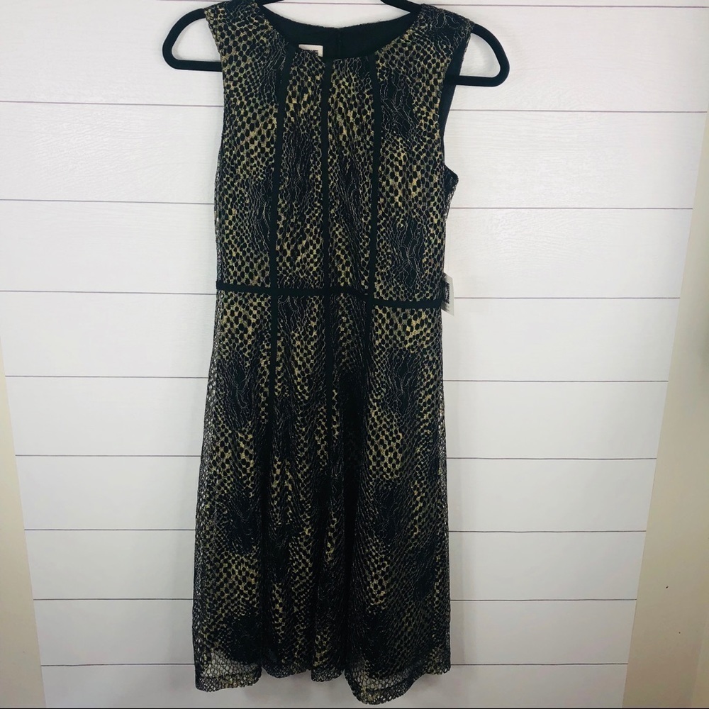[Anne‎ Klein] Sleeveless Lace Fit-and-Flare Dress - Picture 2 of 8